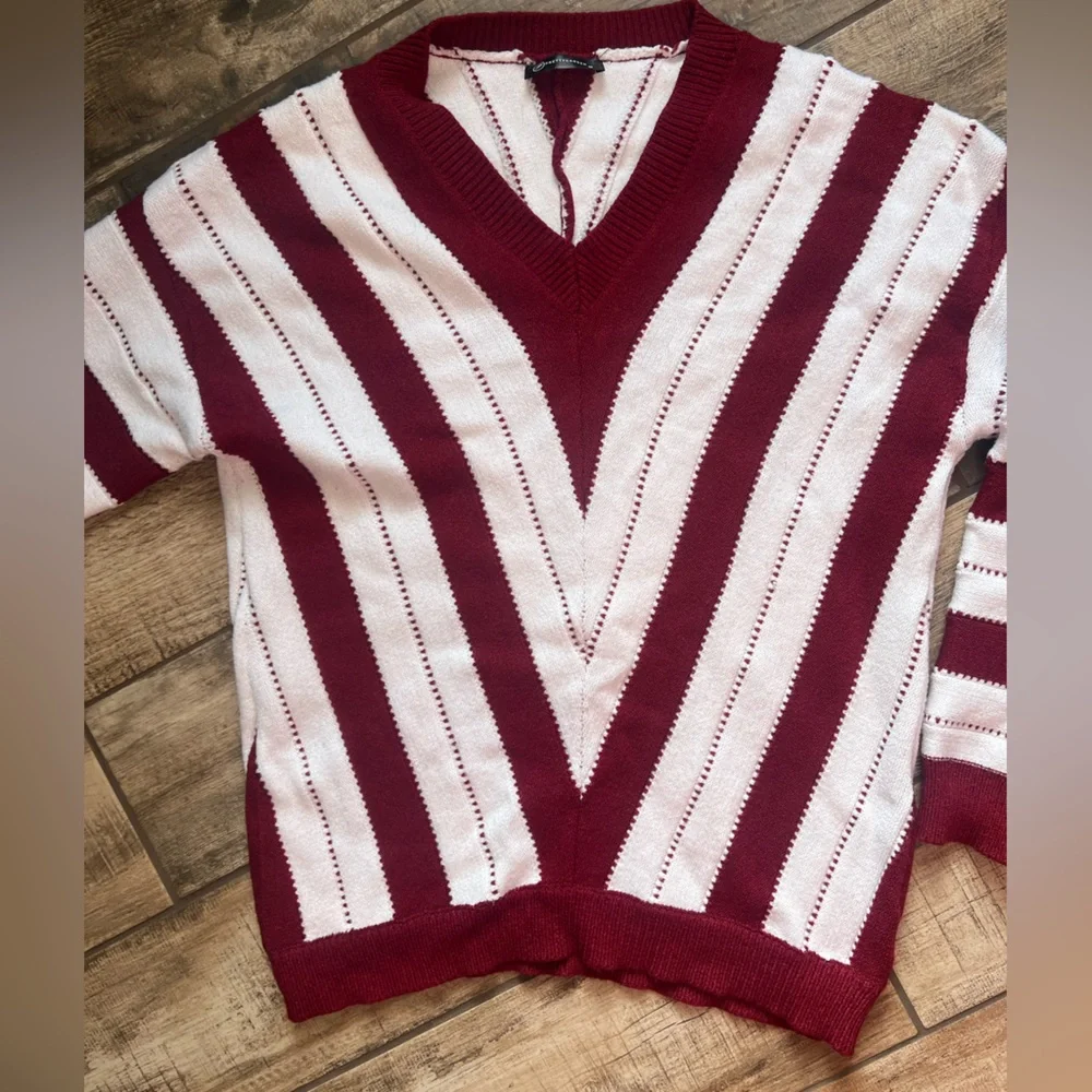 PRETTYGARDEN Women's Fashion Long Sleeve Striped Color Block Knitted Sweater - Picture 4 of 8